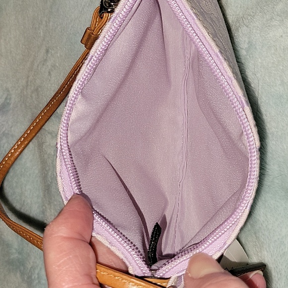 Purple and Tan Coach Wristlet - Picture 3 of 3
